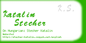 katalin stecher business card